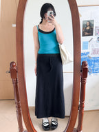 slim cotton skirt