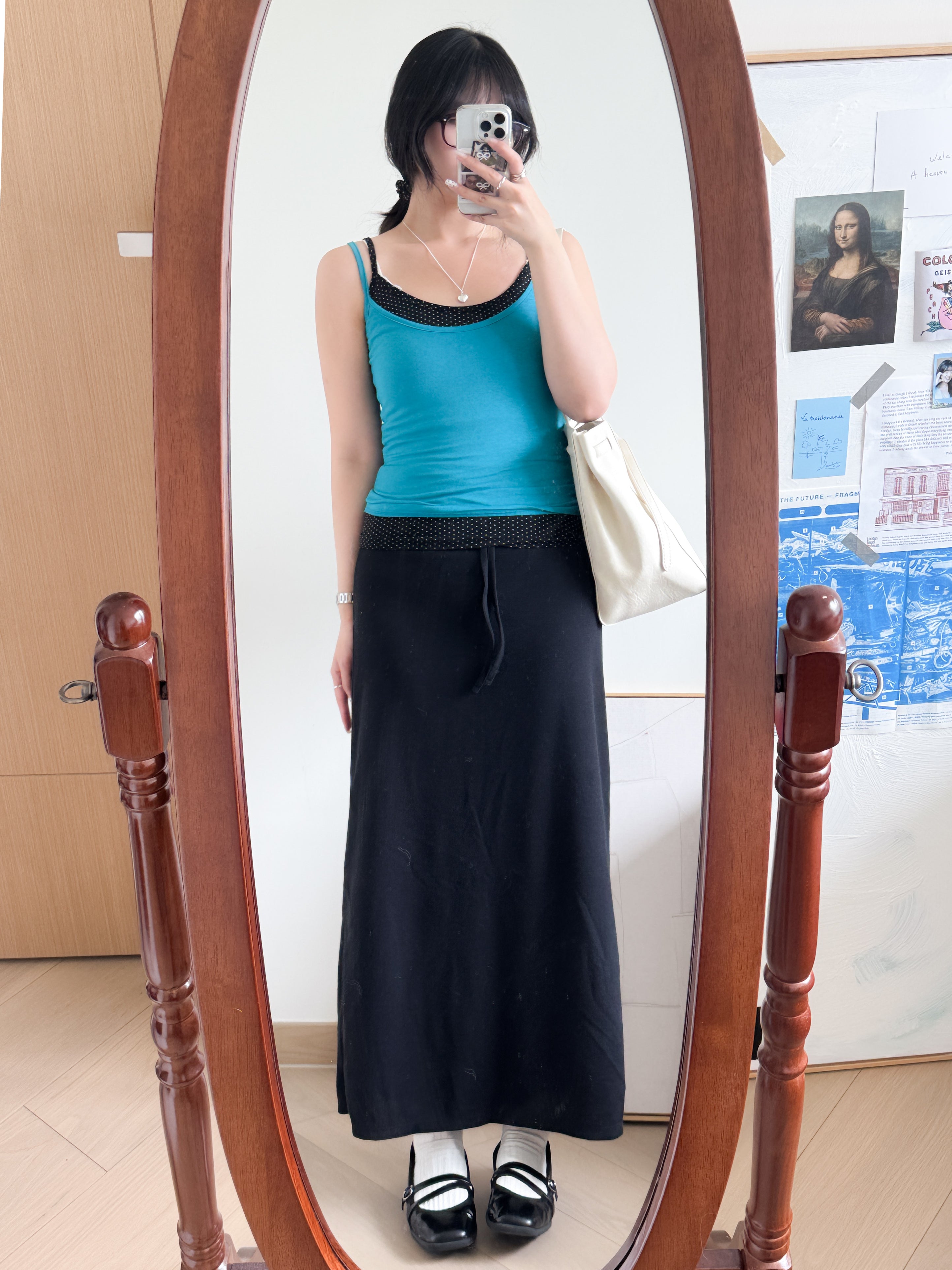 slim cotton skirt