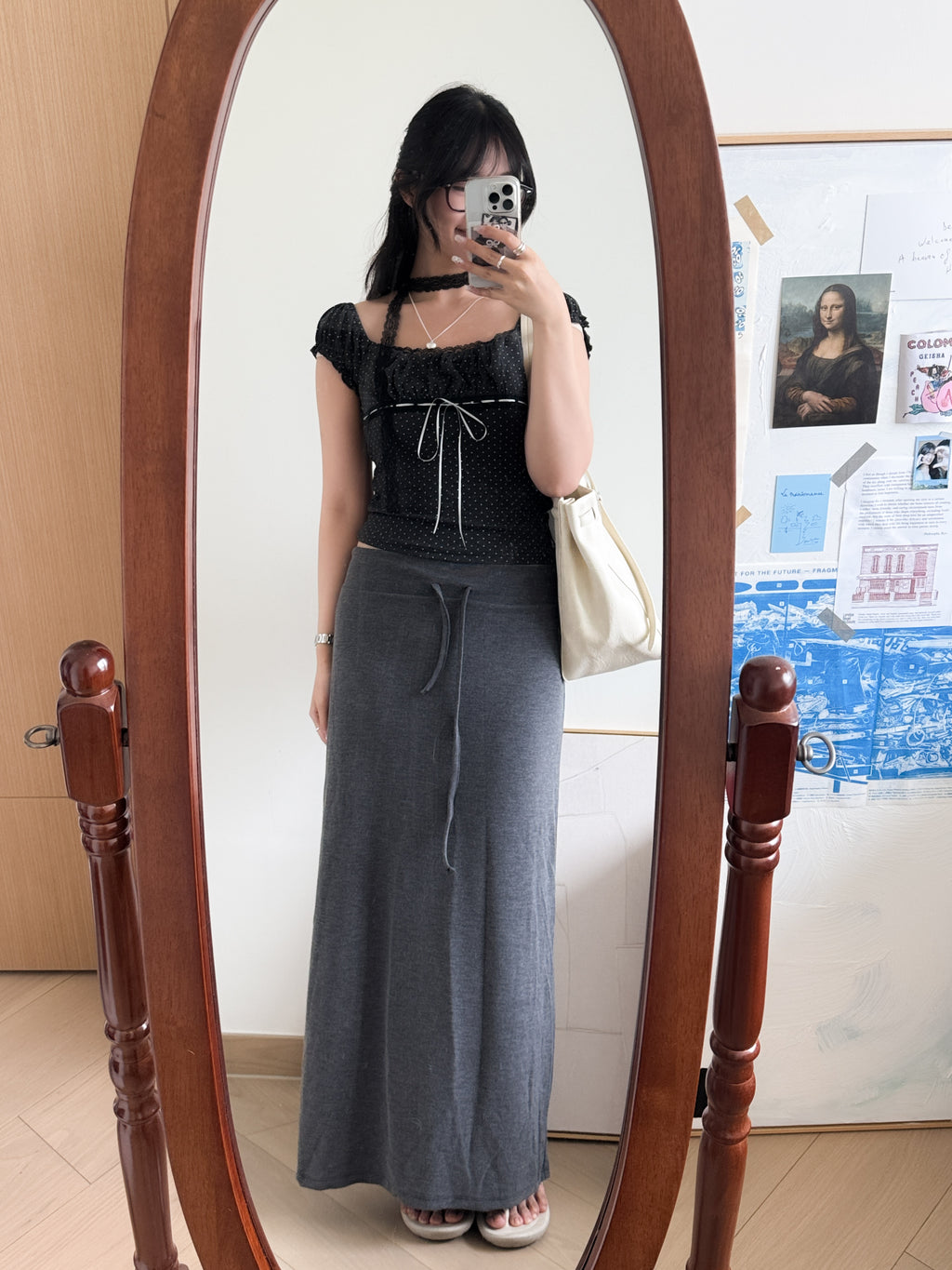 slim cotton skirt