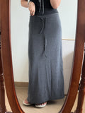 slim cotton skirt