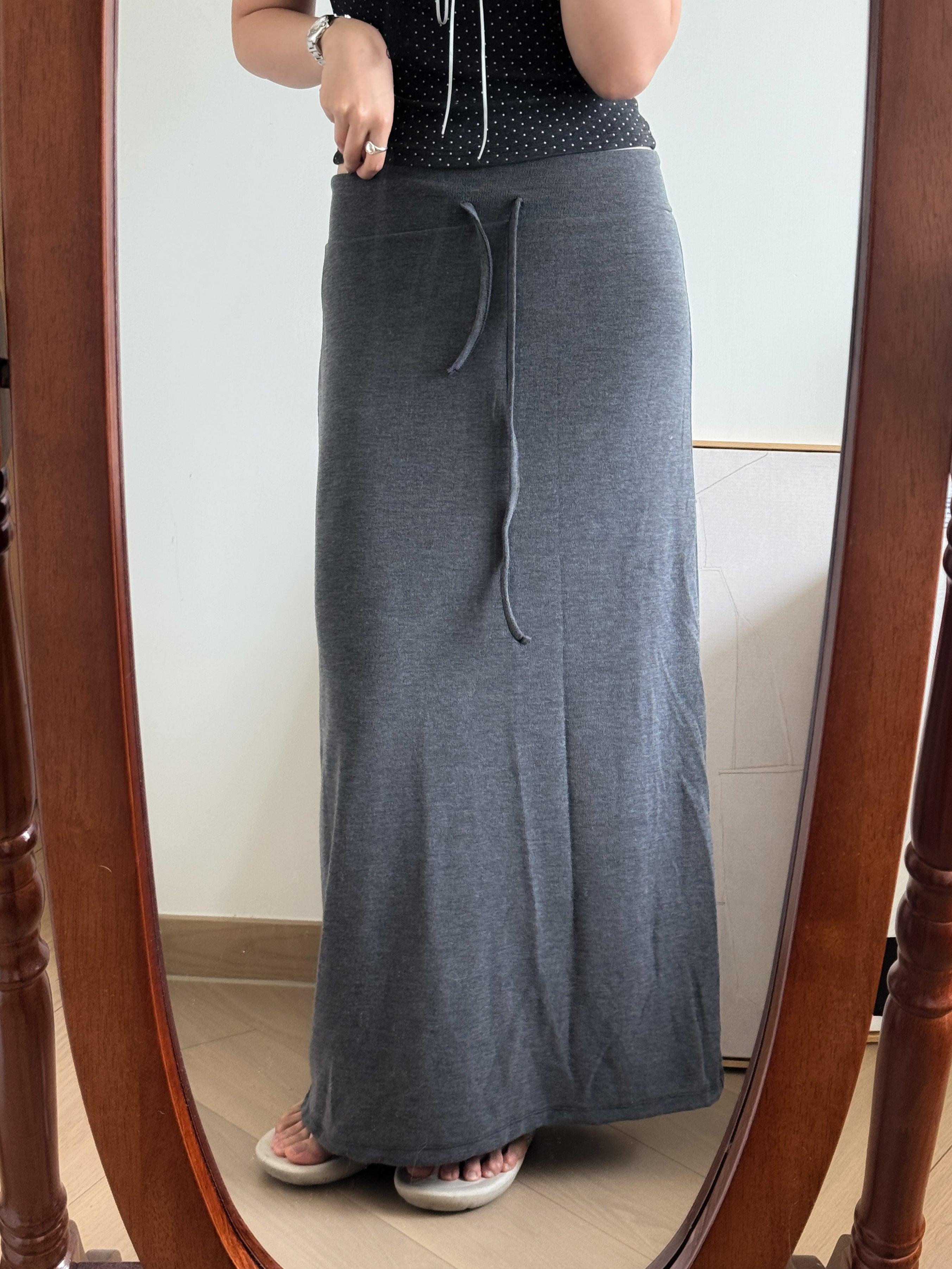 slim cotton skirt