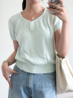 氣質休閒感button knit