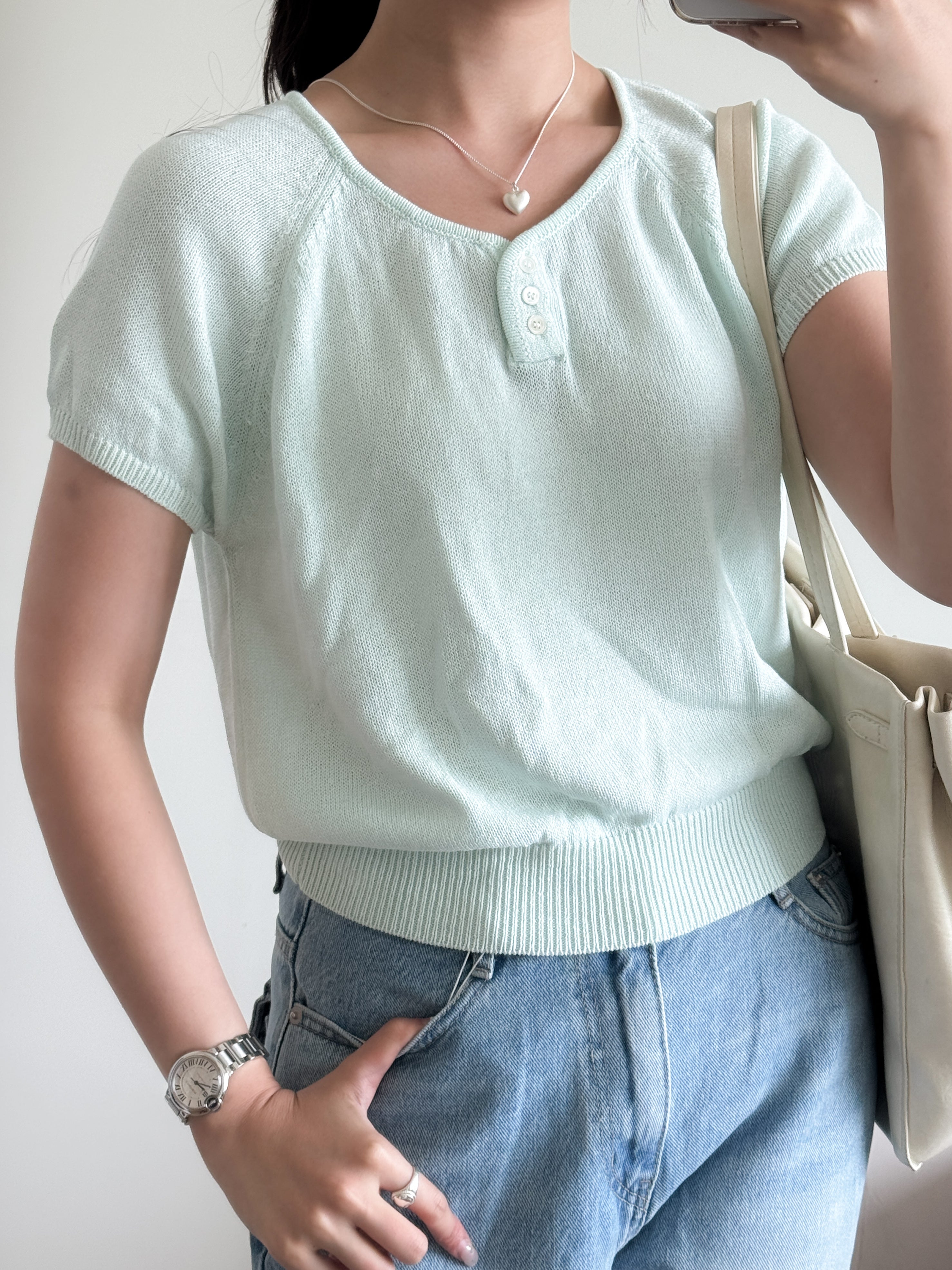 氣質休閒感button knit