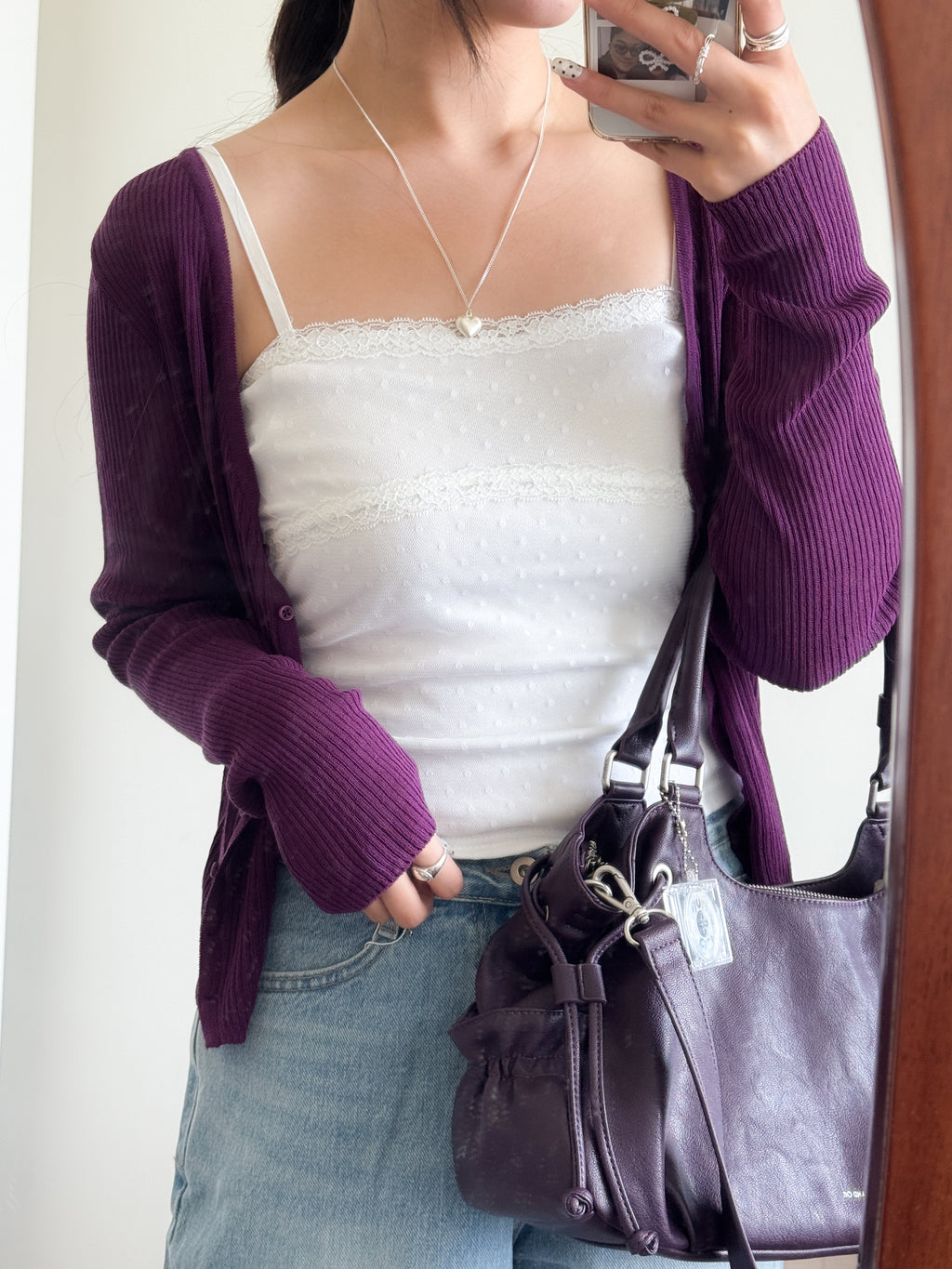 vintage polka dot vest (可調較肩帶長短）