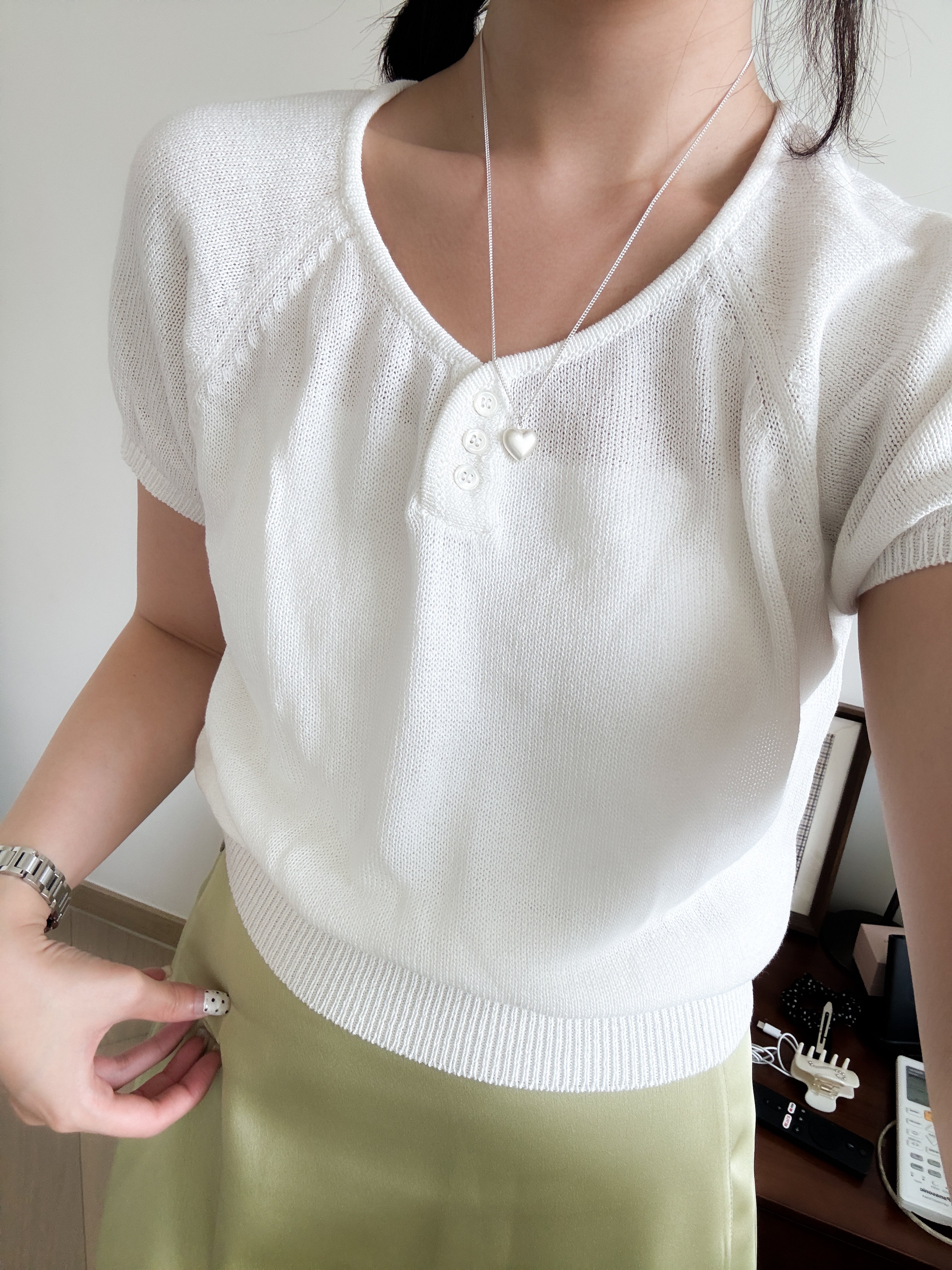 氣質休閒感button knit