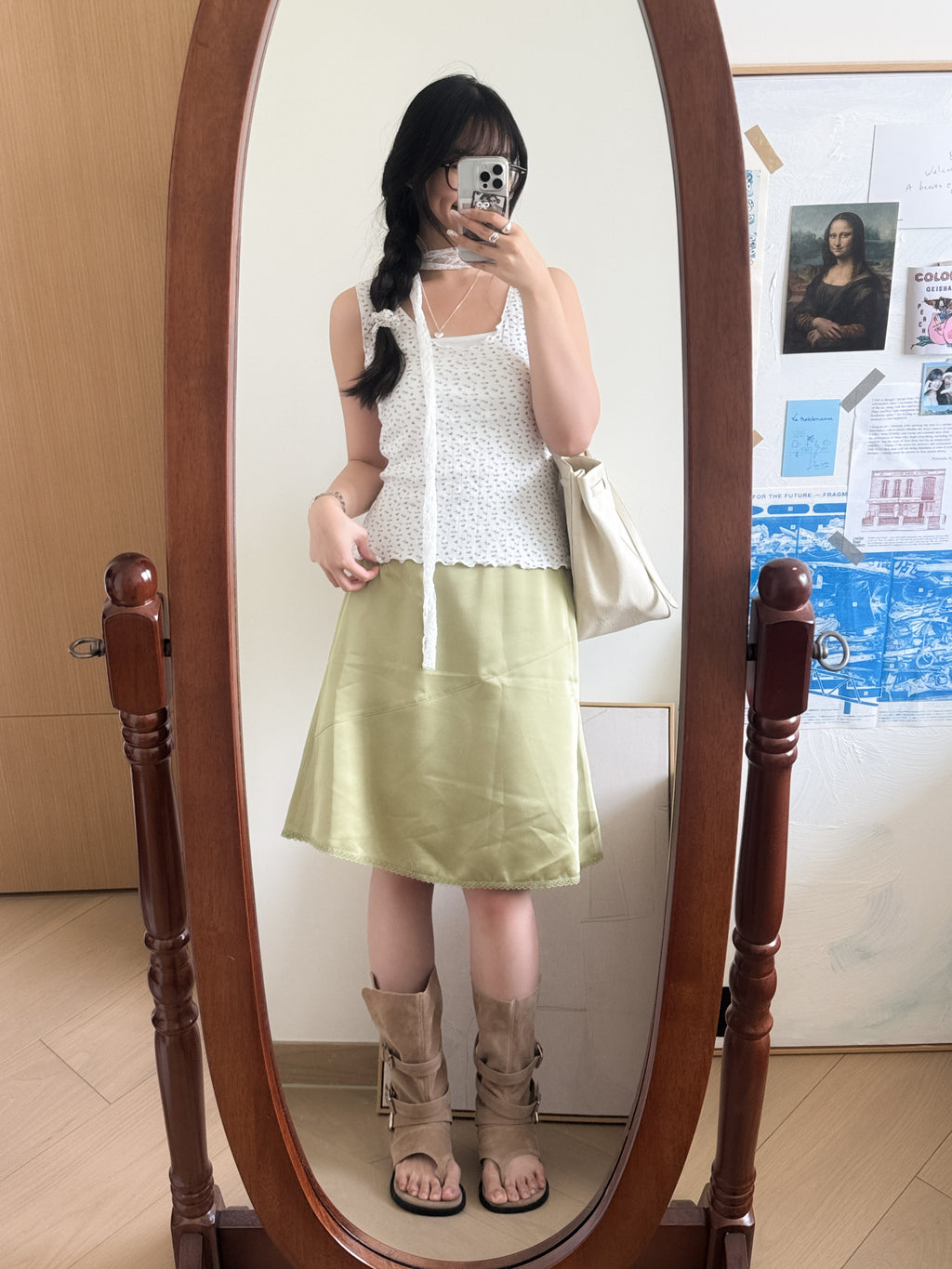 復古小碎花背心