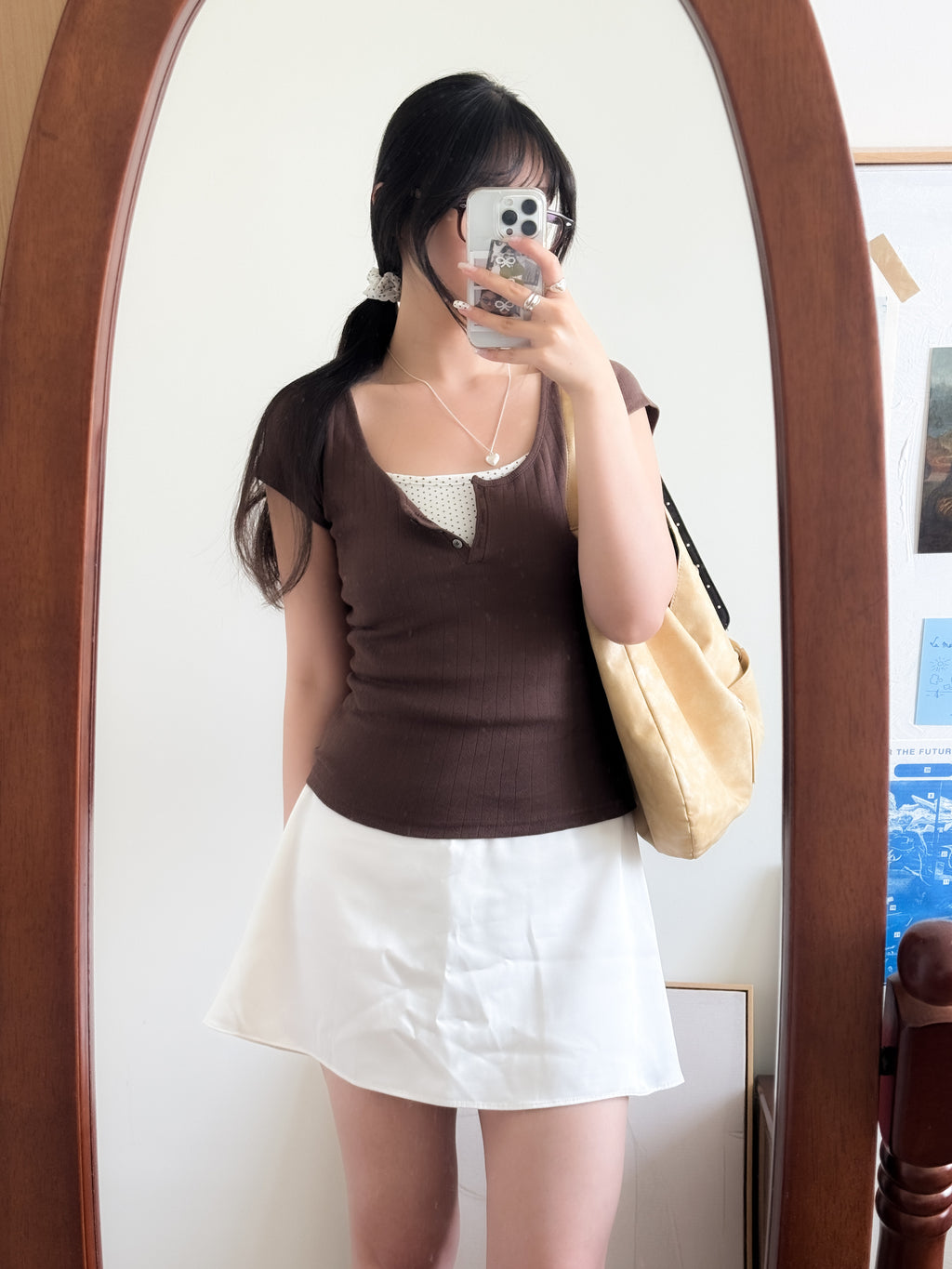 Ori casual button tee