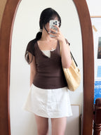 Ori casual button tee