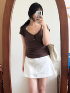 氣質ONNI的satin short skirt