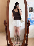 Ori casual button tee