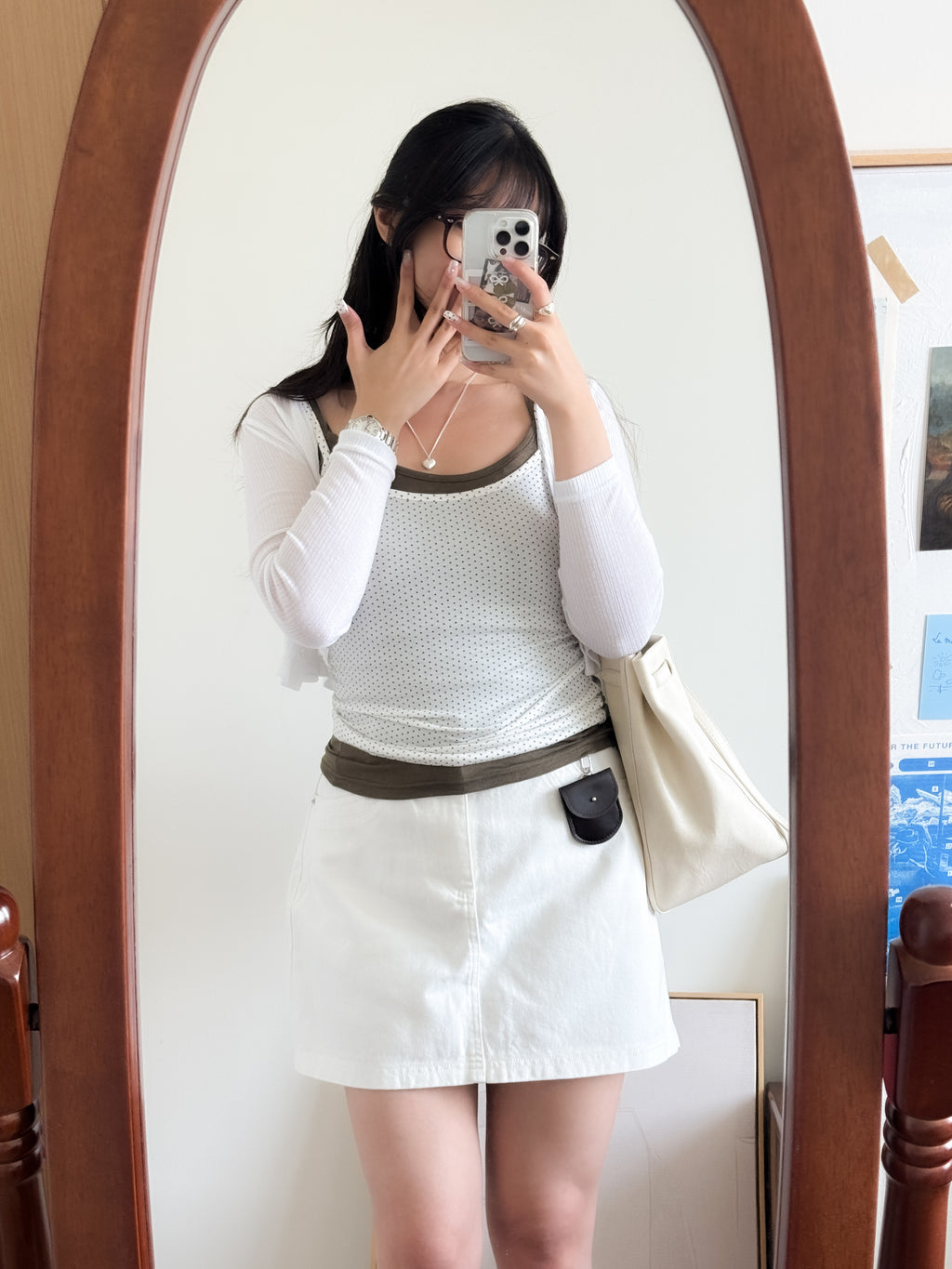 cool girl denim skirt with belt
