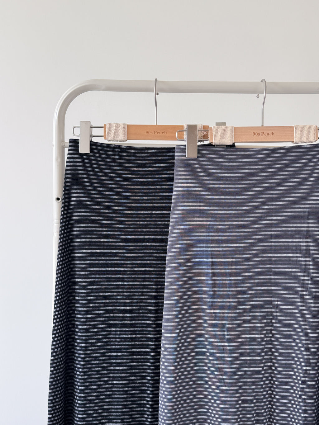 高妹必入//super long striped skirt