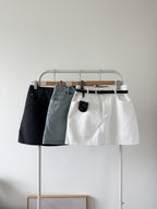cool girl denim skirt with belt