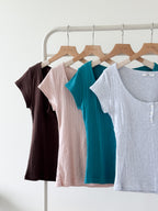 Ori casual button tee