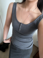 ORI button sleeveless