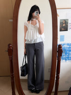 氣質透透scarf set blouse