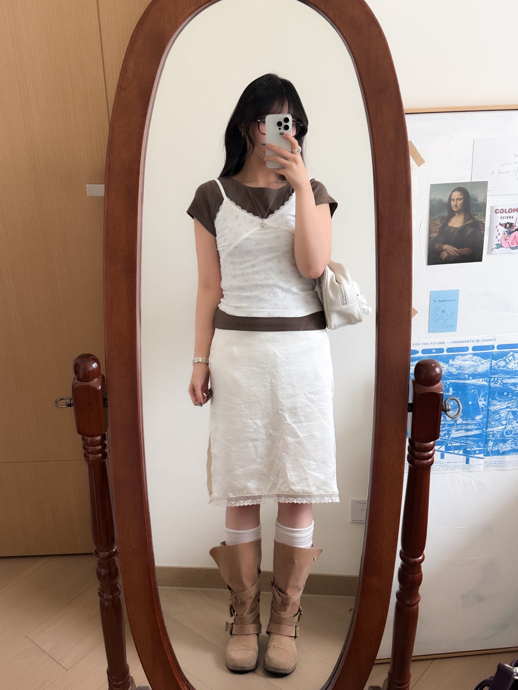 spring satin skirt