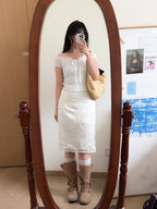 spring satin skirt