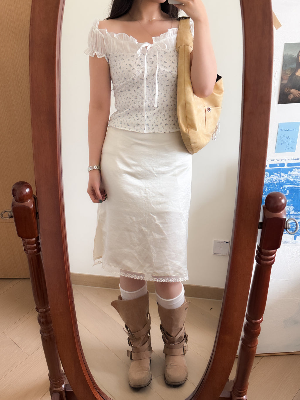 spring satin skirt