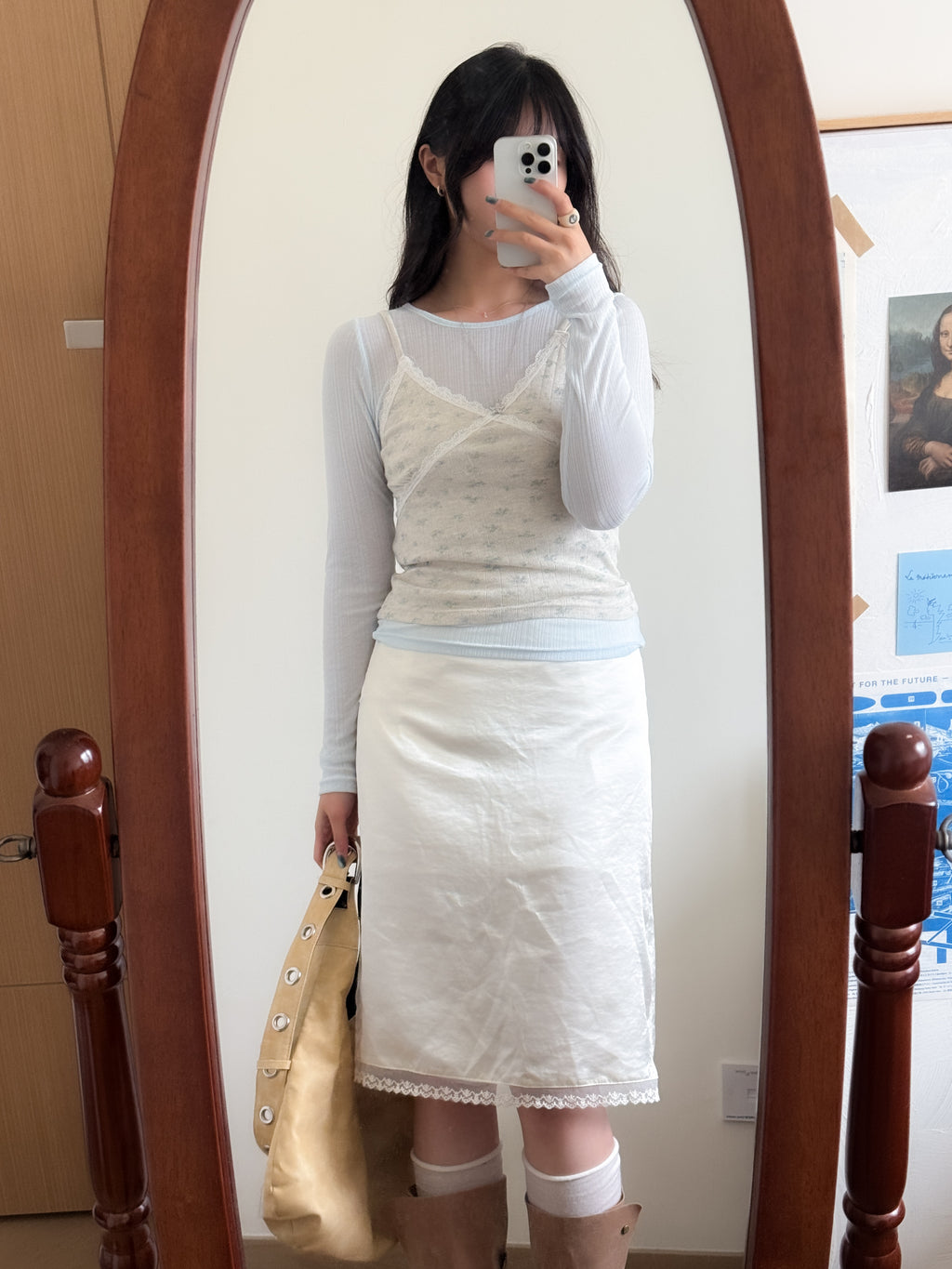 少女感碎花bb棉背心