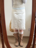 spring satin skirt