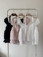 氣質透透scarf set blouse