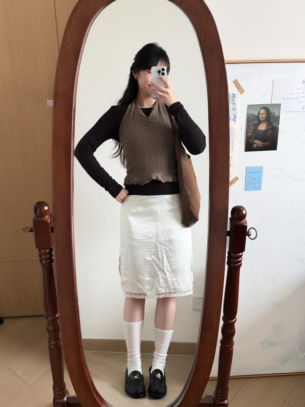 spring satin skirt