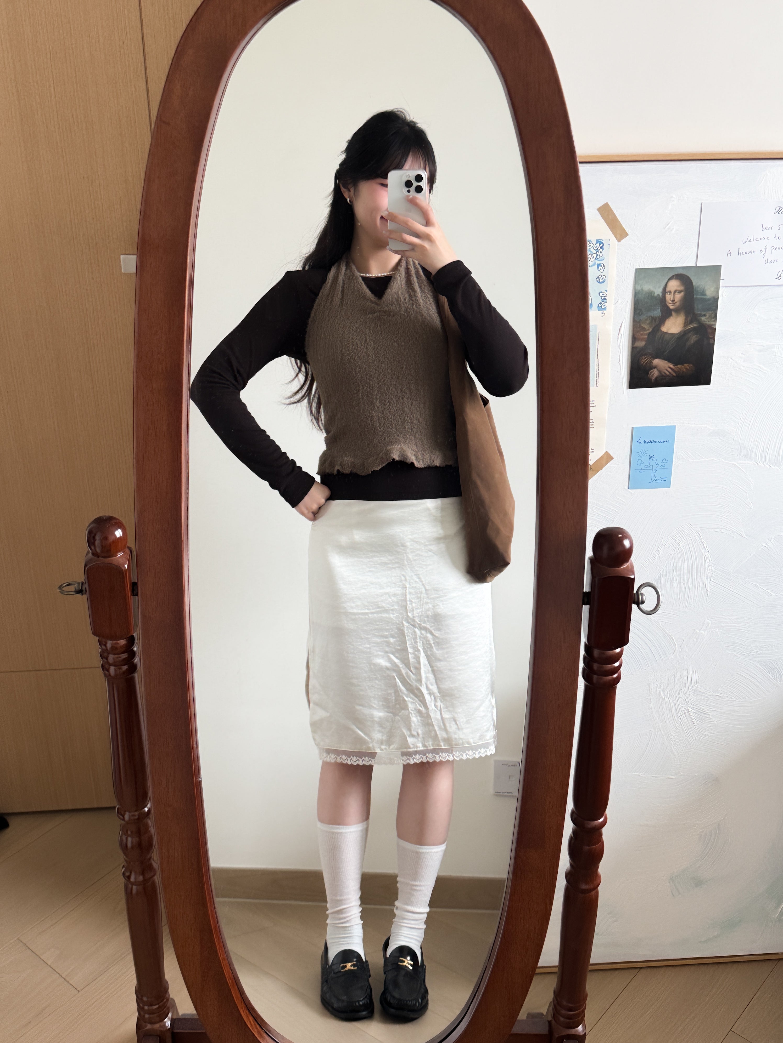spring satin skirt