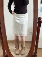 spring satin skirt