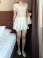 少女氣質感ruffle skirt