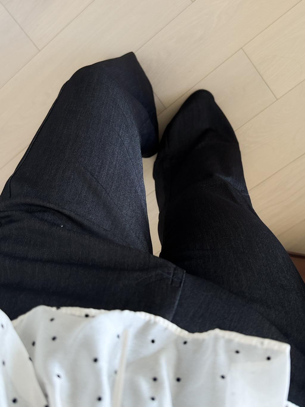 韓國姐姐的西裝料牛仔喇叭褲