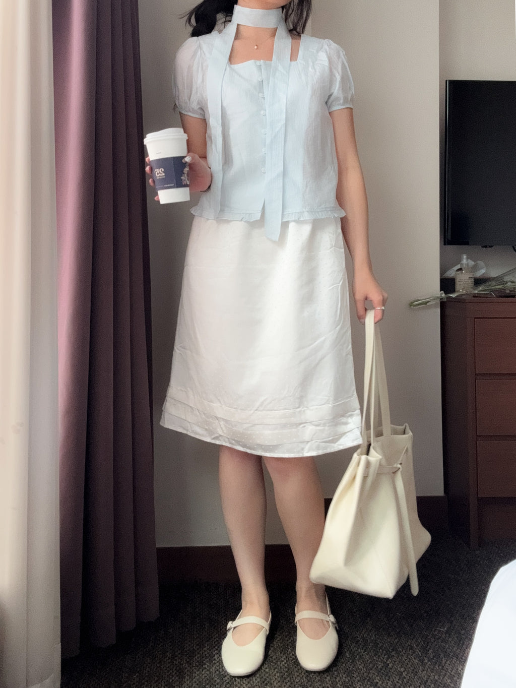 低調高級感波點中裙