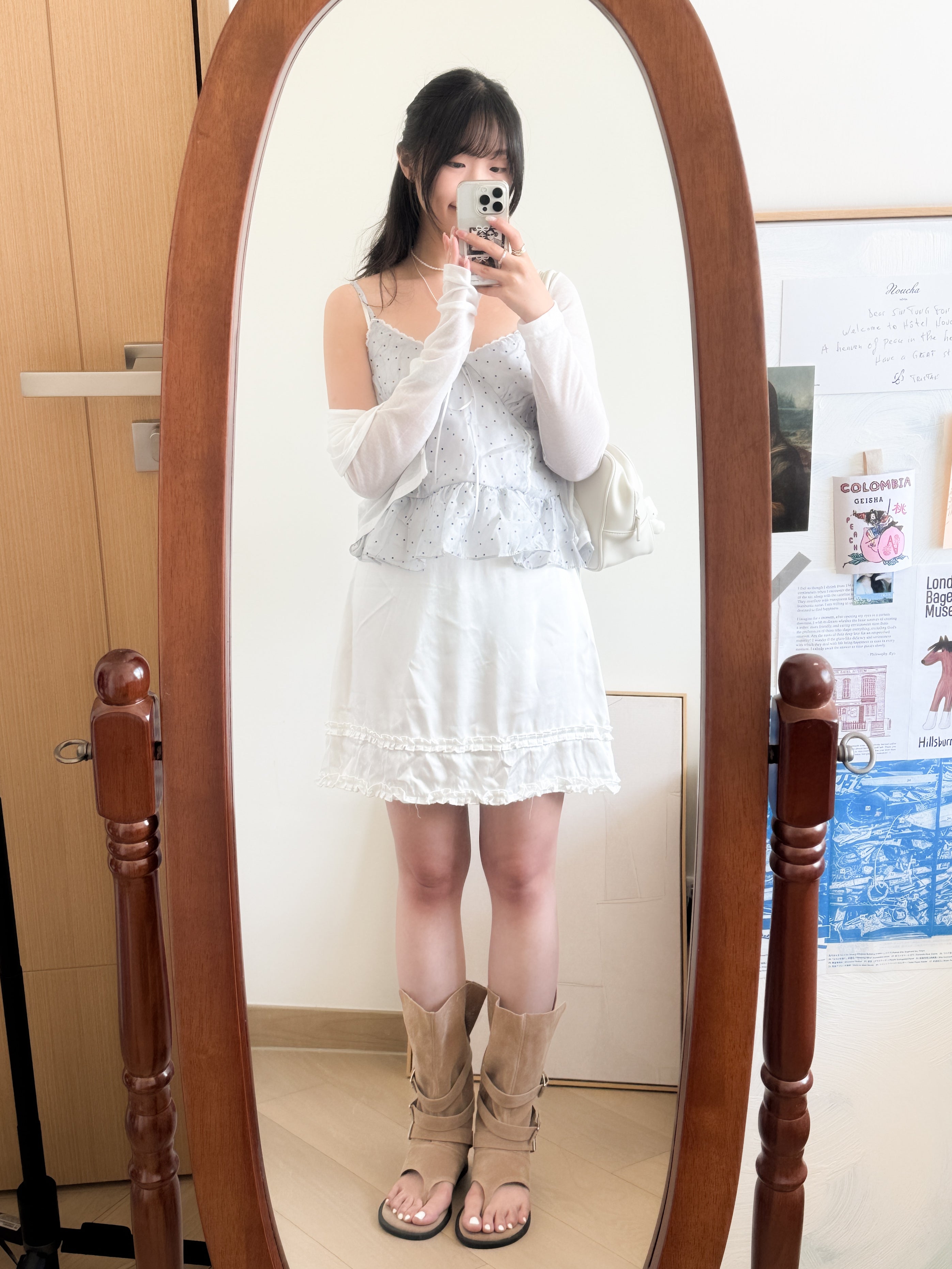 satin ruffle skirt