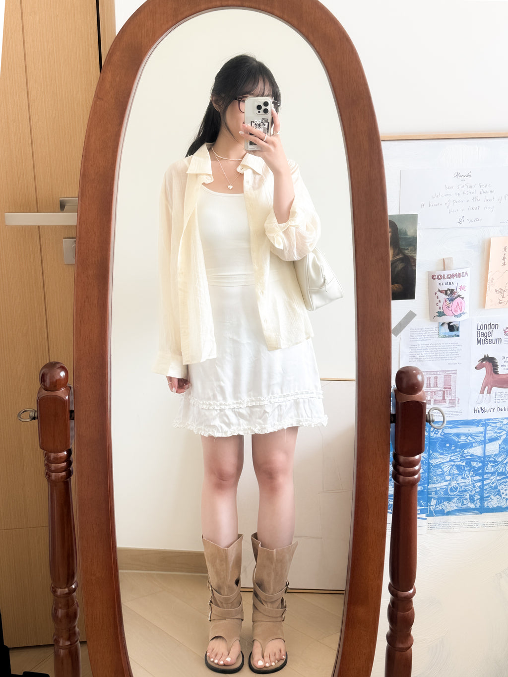 satin ruffle skirt