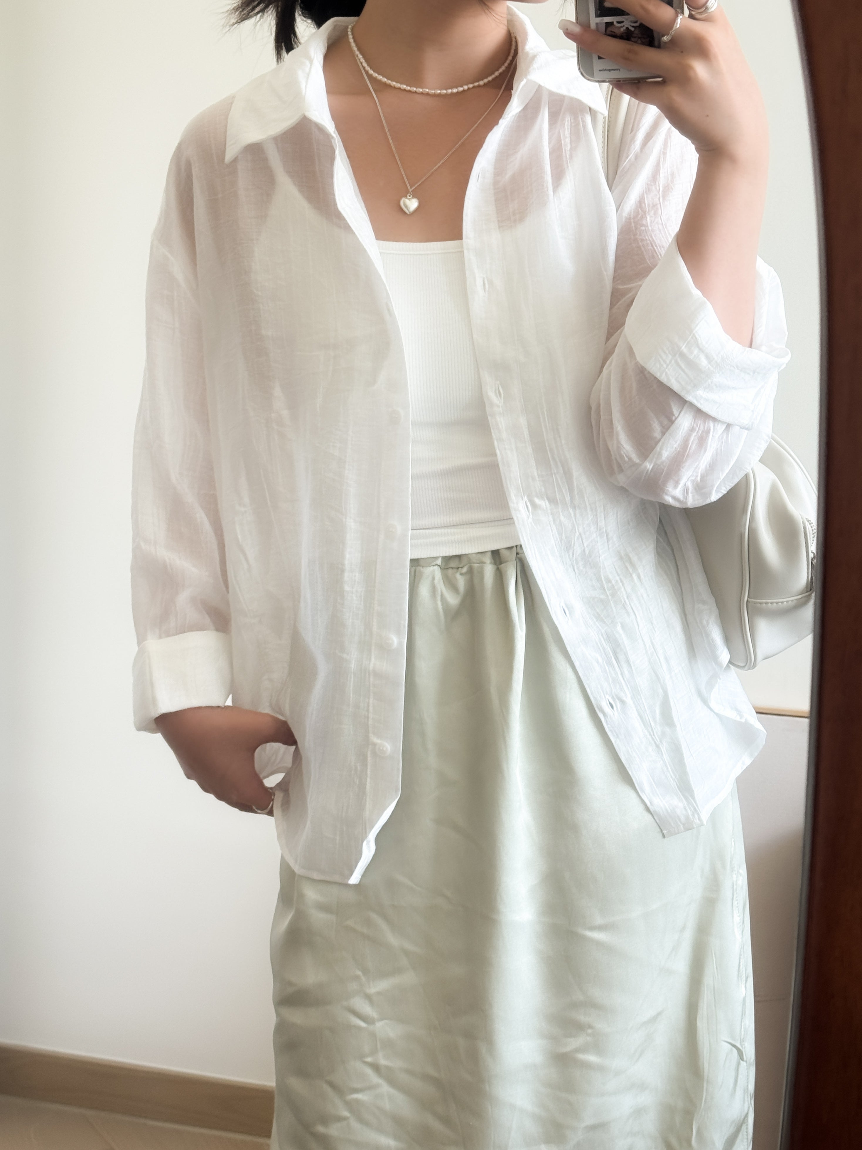 laces satin mid-skirt