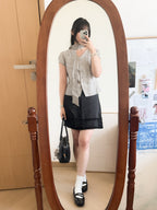 satin ruffle skirt