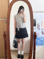 satin ruffle skirt