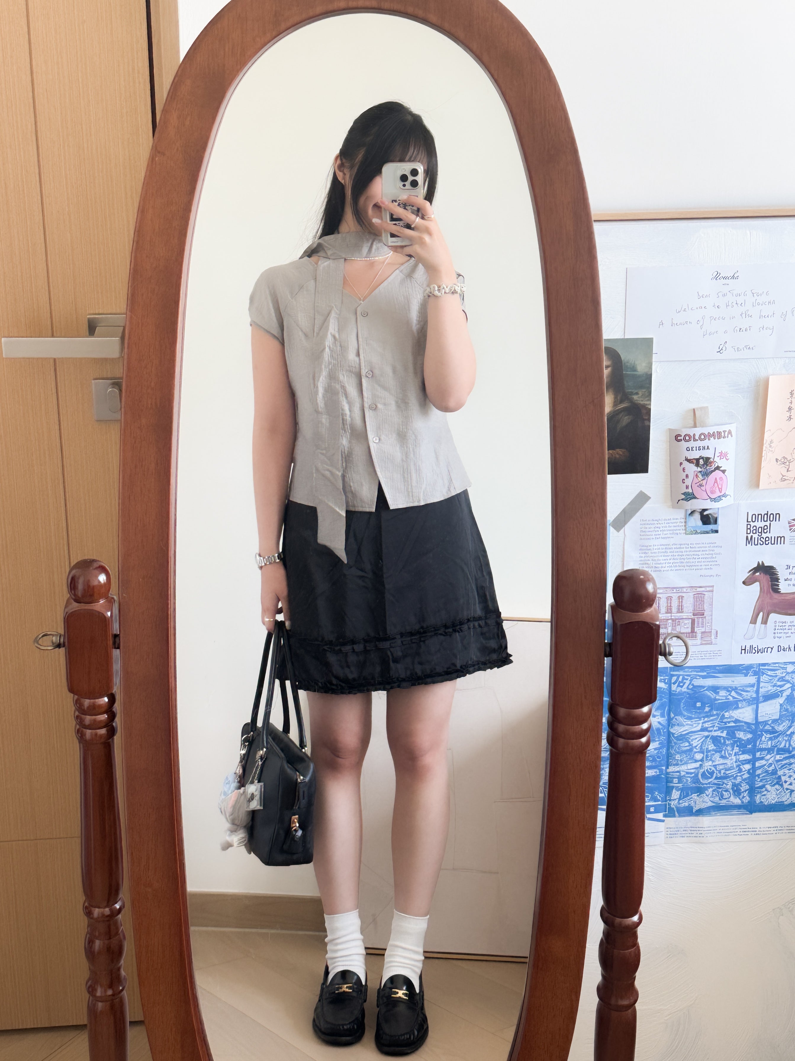satin ruffle skirt