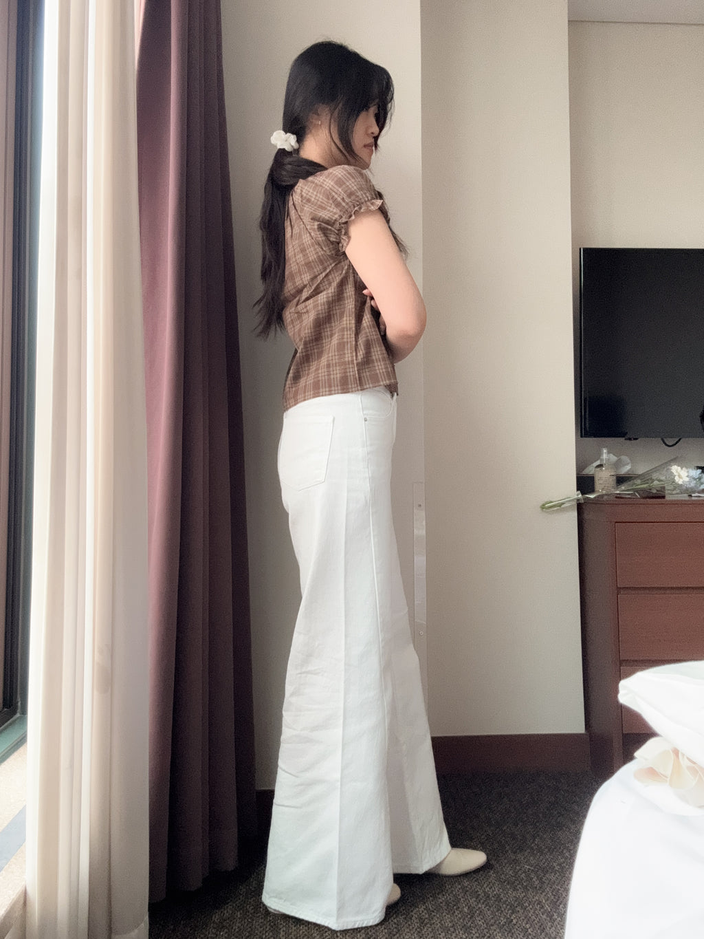氣質ONNI的微喇叭直腳褲