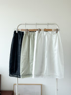 laces satin mid-skirt