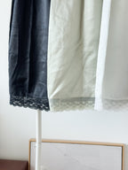 laces satin mid-skirt