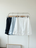 satin ruffle skirt